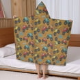 thumbnail image 5 of Brown Monster Cartoon Trucks Word Pattern Hooded Bath Towel，50"x30" for Ages 3 To 12 Kids, Quick Dry Lightweight Soft Microfiber Hood Beach Towel Cover Up for Kids, 5 of 7