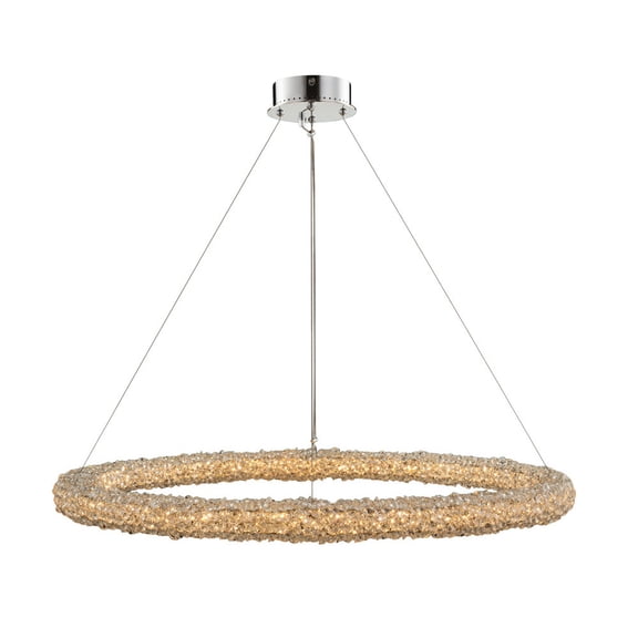 Allegri 035554-010-FR001 Lina 38" Wide Led Crystal Ring Chandelier - Polished Chrome /