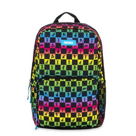 Fortnite Amplify Rainbow Checkered Backpack