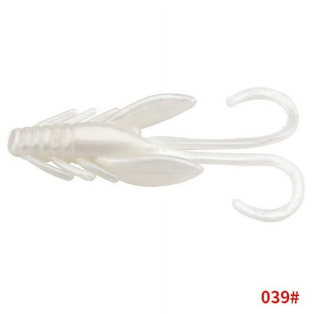 20pcs/pack Fishing Lures Shrimp Soft Lure 4cm 0.9g Worm Silicone Baits Bass Carp Perch Fsihing Accessories Gift 1g Jig Head