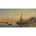 thumbnail image 3 of Hermann David Salomon Corrodi 18x11 Black Modern Framed Museum Art Print Titled - Capriccio View of the Golden Horn, Constantinople, 3 of 5