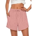 thumbnail image 3 of MOSHU 3 Pack Womens Pajamas Shorts Drawstring Pj Shorts for Women Casual Sleep Lounge Shorts with Pockets, 3 of 12