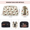 thumbnail image 5 of Naloa Colorful Armadillos1 Leather Makeup Bag for Purse Travel, Portable Small Cosmetic Organizer for Women and Girls, Make up Bag with Zipper, 5 of 8