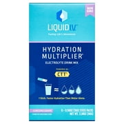 Liquid I.V. Hydration Multiplier Electrolyte Powder Packet Drink Mix, Grape, 6 Ct