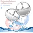 thumbnail image 4 of Taotique Stainless Steel Baby Plates with Suction, 9" Toddler Divided Plates with Removable Silicone Sleeves for Baby Snack Dishes, Blue & Pink, 4 of 7