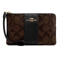 thumbnail image 1 of Bolsa Wristlet Coach F58035 Brown Black, 1 of 3