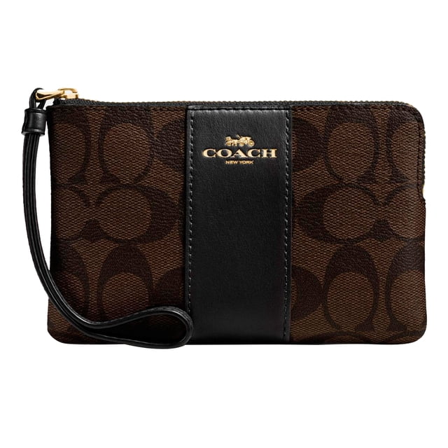 Bolsa Wristlet Coach F58035 Brown Black
