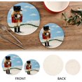 thumbnail image 4 of SKYSONIC 2 pcs Nutcracker Merry Christmas Pot Holders Trivets, Heat Resistant Trivets,Picket Fence Sky Cotton Thread Weave Mats for Hot Pads Pans Pot Bowl Teapot, 4 of 7