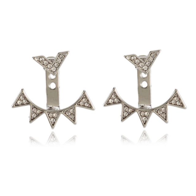 Aretes de personalidad Hojas Aretes de diamantes hermosos Malla irregular Wmkox8yi sjalhkljlk4129