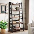 thumbnail image 3 of Tribesigns 5-Tier Bookshelf Industrial Bookcase, 5 Shelf Ladder Book Storage Organizer for Living Room, Home Office, 3 of 5
