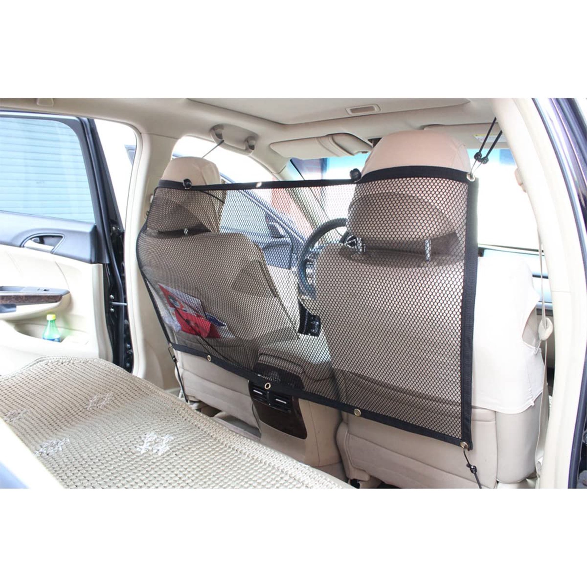 Filet De Protection Pour Voiture Chien/chat - 120x70 Cm - Barrière De Séparation Coffre/habitacle - Crochets Sans Perforation