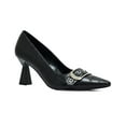 thumbnail image 4 of Women's Kitten Heels Pumps Dress Shoes Closed Toe Slip-on Black Heels, 4 of 9