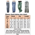 thumbnail image 2 of Uhndy Women's Elastic High Waist Stripes Pants Casual Plus Size Pants Wide Leg Loose Trousers Lace Up Drawstring Long Womens Activewear Pants Leggings stripe S, 2 of 3