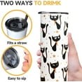 thumbnail image 3 of Green Irish Shamrocks Tumbler with Lid and Straw，St. Patrick''s Vacuum Insulated Tumbler With StrawTumbler, 20 oz Stainless Steel Tumbler, 3 of 6