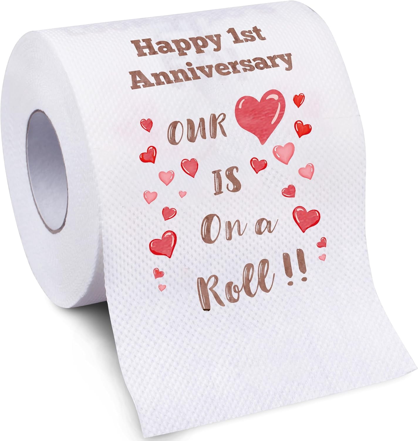 Happy 1 Year Anniversary Wedding Gifts Decorations For Him, One Year Anniversary, 1st Year Toilet Paper, First Anniversary Men Women Husband, Girlfriend, Boyfriend, Her, Wife, Couple (1 Roll)