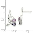 thumbnail image 2 of 925 Sterling Silver Polished Amethyst Iolite Post Earrings, 2 of 2