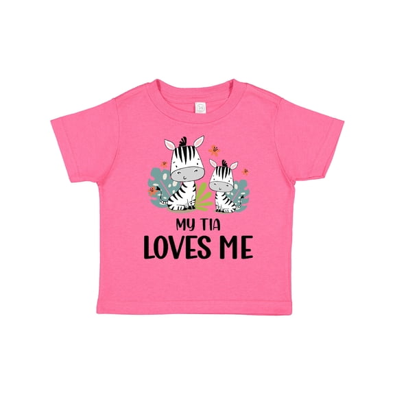 Inktastic Zebra My Tia Loves Me Boys or Girls Toddler T-Shirt