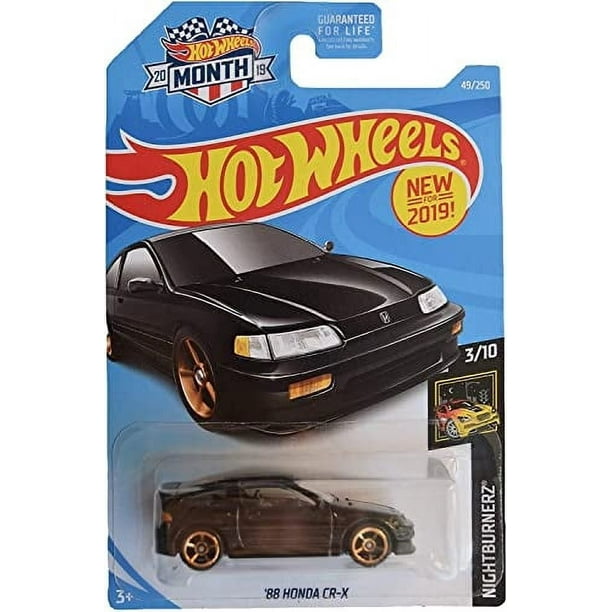 Hot Wheels Nightburnerz 3/10 Negro '88 Honda CR-X 49/250 Tarjeta Mes 2019