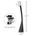 thumbnail image 2 of 4W SMD LED Desk Lamp with USB Charging Port, Eye-caring Table Lamps 3-level Dimmable Office Lamp w/ Touch Control,Flexible Silicon Rubber Neck, Black, 2 of 6