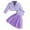 07-Purple, variant on oqasdz Girls Outfits 2 Piece Set Fashion Solid Color Coat Top and Dress For Toddler Girls Casual School Party Wear/3-4 Years
