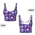 thumbnail image 6 of Sports Bra For Women, Skull Rainbow Color Sports Bras For Women High Support, Workout Tank Tops Woman With Removable Cups, 6 of 8