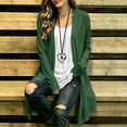 thumbnail image 5 of Winter Jackets For Women Solid Linen-cotton Open Front Cardigan Long Sleeve Casual Winter Blouse for Outdoor Hiking, 5 of 8