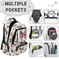 thumbnail image 4 of Yuyamidu Patriotic Western Kids Backpack Set 4Pcs with Lunch Bag Pencil Case Water Bottle Sleeve, Kids Bookbag for Teens Girls Students Travel, 4 of 8