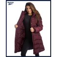thumbnail image 2 of Chaqueta puffer maxi para mujer Reebok, larga e утепlada, color borgoña, talla L, 2 of 7