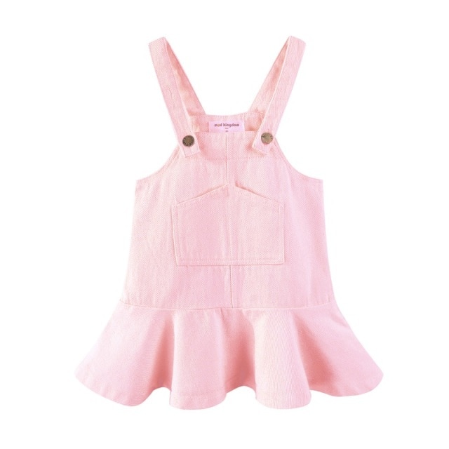 AAMILIFE Girls Dresses Denim Overalls 