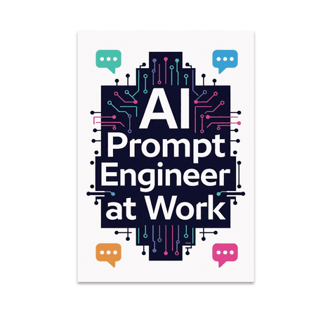 AI Prompt Engineer at Work - Tech-Savvy Decor Enthusiast - 13x19 Poster Print