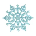 thumbnail image 1 of Pack Of 24/12/6 Pieces Snowflakes For Christmas Tree Decoration Blue Snowflakes With Bright Powder Winter New Year Hanging Decor, 1 of 5