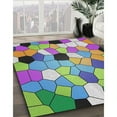 thumbnail image 3 of Ahgly Company Machine Washable Indoor Square Transitional Purple Jam Purple Area Rugs, 4' Square, 3 of 7