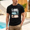 thumbnail image 2 of Akiihool Graphic T Shirts for Men Men's Short Sleeve T-Shirts Crew Neck Casual Summer T Shirts Basic Tee Shirt Black,S, 2 of 9