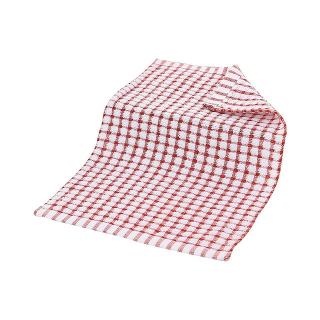 Dish Cloth Cotton Quick Dry Kitchen Towel Absorbent Cleaning rag kitchen tea Tea Rag Kitchen Duster Towel, Red