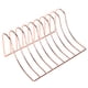 thumbnail image 4 of Soporte para libros en forma de S, estantería de hierro forjado, soporte para almacenamiento de archivos para oficina en casa, oro rosa, 4 of 14