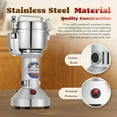 thumbnail image 3 of 250g Safety Grain Mill Grinder 950W High-speed Electric Stainless Steel Dry Spice Grinder Pulverizer for Wheat Corn Rice Pepper Herbs Coffee Beans Dried Mushrooms, 3 of 6