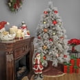 thumbnail image 4 of National Tree Company HGTV Home Collection 7.5 ft Pre-Lit Flocked Bavarian Pine Full Artificial Christmas Tree, 900 Clear Lights, 1,182 Tips, PowerConnect, Includes Stand, Green, 4 of 10