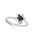 thumbnail image 4 of Polished Plumeria Flower Ring .925 Sterling Silver Band Jewelry Female Male Unisex Size 9, 4 of 4