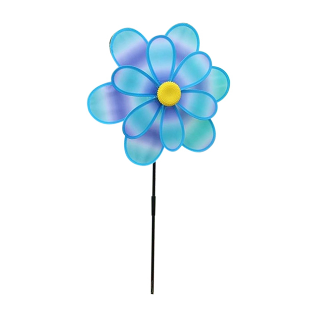 Wind Spinners Kids,Pinwheels Eye Catching Colorful Double Layer Windmill Pinwheels with Stakes D
