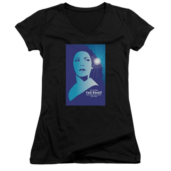 Star Trek Tng Season 2 Episode 1 Junior Women's V-Neck T-Shirt Black