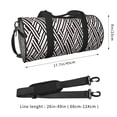 thumbnail image 2 of Easygdp Black White Stripes Bolsa de Viaje, Bolsa de Mano, Bolsa de Gimnasio, Bolsa de Equipaje para Viaje, 2 of 6