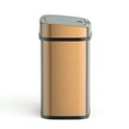 thumbnail image 6 of Nine Stars Automatic Bathroom Trash Can, 3 Gallon Stainless Steel, Motion Sensor Hands-Free Soft-Close Lid Garbage Bin, Gold, 6 of 6