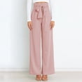 thumbnail image 4 of Baqcunre Women Large Size Casual Pants Polyester Loose Cropped Pants Wide Leg Pants,Size S,Wide Leg Pants Woman,Palazzo Pants for Women,Y2K Pants,Women's Pants,Women Clothing,Pink, 4 of 8