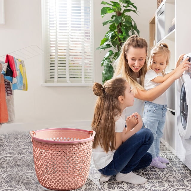 Wzzjkit Bathroom Organizers and Storage, Portable Dirty Clothes Basket Dirty Clothes Storage Basket Large Clothes Rack Laundry Basket Bathroom Hollow Dirty Clothes Basket, Bathroom Rack