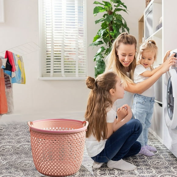 Wzzjkit Bathroom Organizers and Storage, Portable Dirty Clothes Basket Dirty Clothes Storage Basket Large Clothes Rack Laundry Basket Bathroom Hollow Dirty Clothes Basket, Bathroom Rack