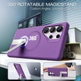 thumbnail image 4 of ExoGuard for Samsung Galaxy S25 Ultra Case, Adjustable Metal Kickstand, Soft Skin-Friendly Silicone Cover, Anti-Scratch Microfiber Lining - Purple, 4 of 7