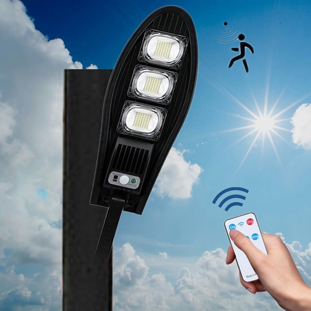 Naittoop Lampe pour la Maison Liquidation Lampadaire Extérieur Lumière Brillante Cour Intégrée Télécommande Capteur d'Angle de Lumière Angle de Lumière Réglable Lumière Forte Jours de Nuage et de Pluie