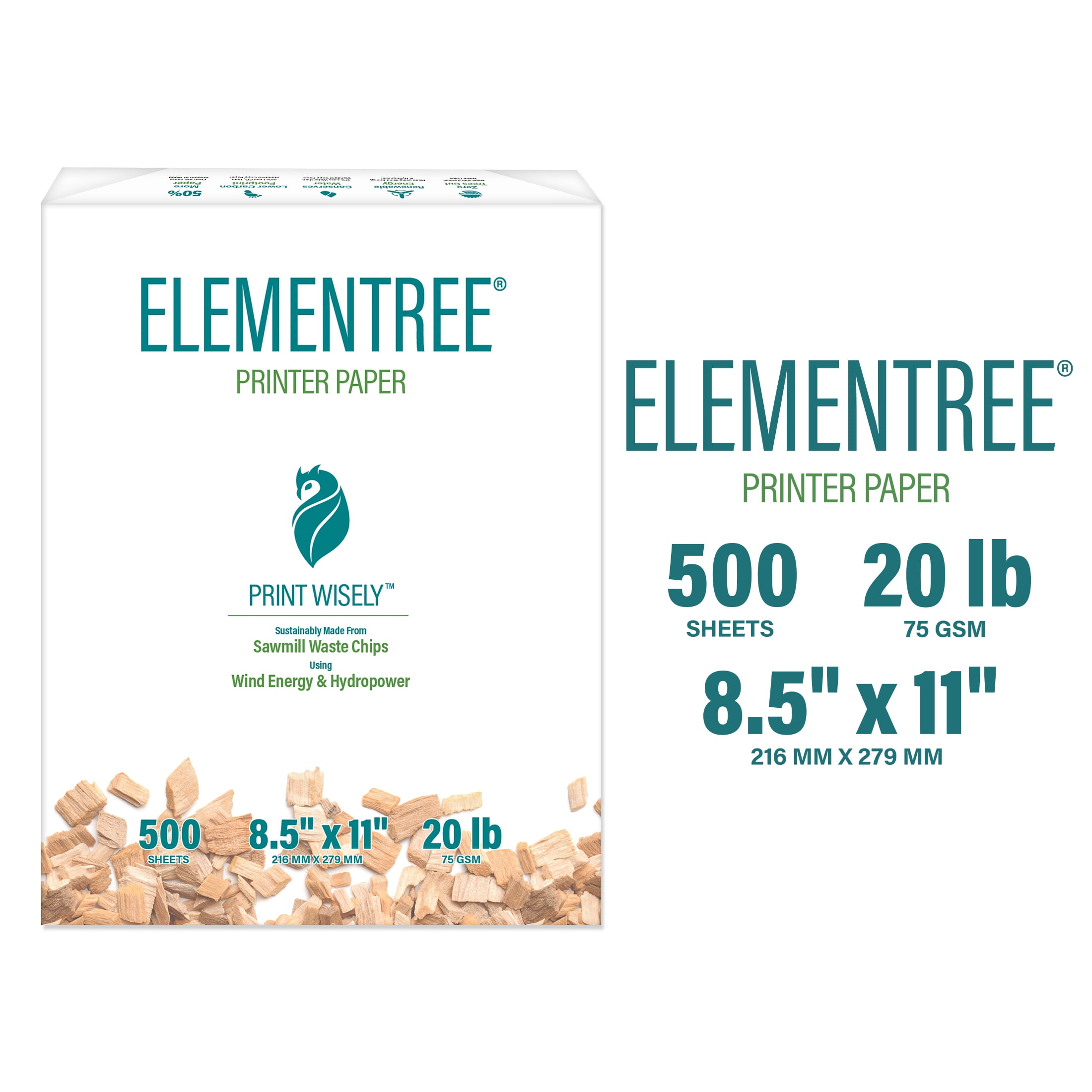 Elementree Sustainable Printer Paper, 8.5