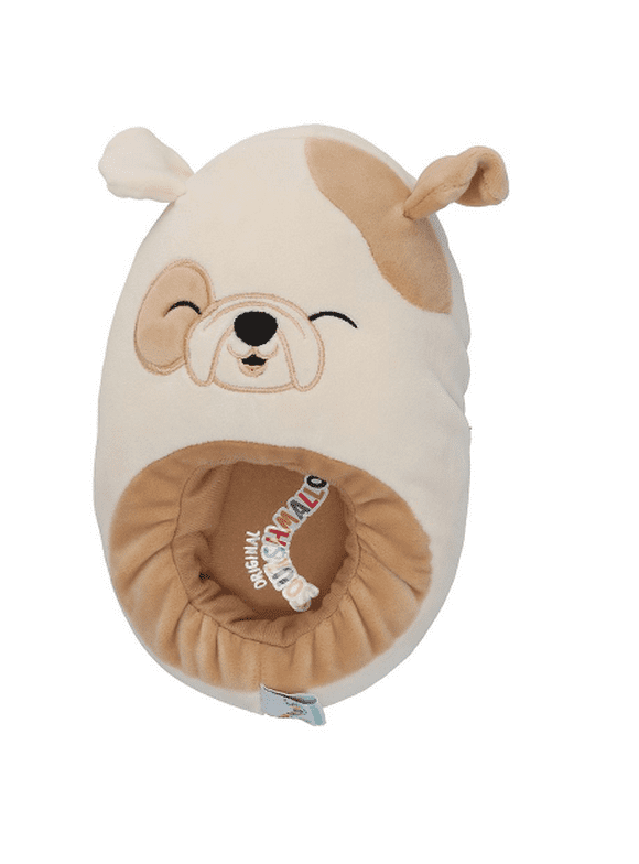 Squishmallows Brock the Bulldog Adult Slippers (8/9) Bigger Size will fit Womens Size 9.5-11 (Foot Length 10 1/6 - 10 1/2)