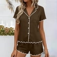 thumbnail image 2 of Miqool Pajamas Set for Women Short Sleeve Soft Sleepwear Button Down Pjs 2 Piece Lounge Sets S-XXL, 2 of 6